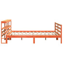 sengeramme uden madras 200x200 cm massivt fyrretræ gyldenbrun