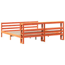 sengeramme uden madras 200x200 cm massivt fyrretræ gyldenbrun