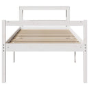 seniorseng med sengegavl 75x190 cm massivt fyrretræ hvid