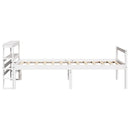 seniorseng med sengegavl 75x190 cm massivt fyrretræ hvid