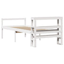 seniorseng med sengegavl 75x190 cm massivt fyrretræ hvid