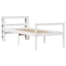 seniorseng med sengegavl 90x190 cm massivt fyrretræ hvid