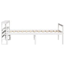 seniorseng med sengegavl 90x190 cm massivt fyrretræ hvid