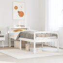 seniorseng med sengegavl 90x190 cm massivt fyrretræ hvid