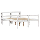 seniorseng med sengegavl 120x190 cm massivt fyrretræ hvid