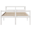 seniorseng med sengegavl 120x190 cm massivt fyrretræ hvid
