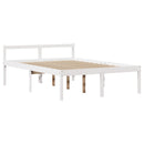 seniorseng med sengegavl 120x190 cm massivt fyrretræ hvid