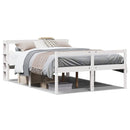seniorseng med sengegavl 120x200 cm massivt fyrretræ hvid