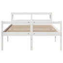 seniorseng med sengegavl 120x200 cm massivt fyrretræ hvid