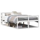 seniorseng med sengegavl 140x200 cm massivt fyrretræ hvid