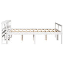 seniorseng med sengegavl 140x200 cm massivt fyrretræ hvid