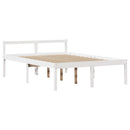 seniorseng med sengegavl 140x200 cm massivt fyrretræ hvid