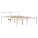 seniorseng med sengegavl 150x200 cm massivt fyrretræ hvid