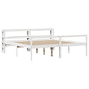 seniorseng med sengegavl 180x200 cm massivt fyrretræ hvid