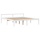 seniorseng med sengegavl 180x200 cm massivt fyrretræ hvid
