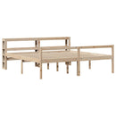 seniorseng med sengegavl 200x200 cm massivt fyrretræ