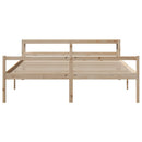 seniorseng med sengegavl 200x200 cm massivt fyrretræ