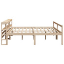 seniorseng med sengegavl 200x200 cm massivt fyrretræ