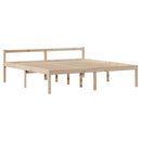 seniorseng med sengegavl 200x200 cm massivt fyrretræ