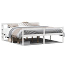 seniorseng med sengegavl 200x200 cm massivt fyrretræ hvid