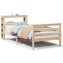 sengeramme med sengegavl 90x200 cm massivt fyrretræ