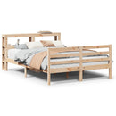 sengeramme med sengegavl 140x200 cm massivt fyrretræ hvid
