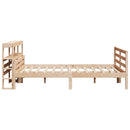 sengeramme med sengegavl 140x200 cm massivt fyrretræ hvid