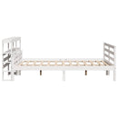 sengeramme med sengegavl 160x200 cm massivt fyrretræ