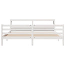 Sengeramme med hovedgærde uden madras Hvid 200x200 cm