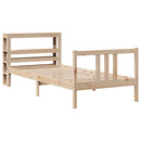 sengeramme med sengegavl 75x190 cm massivt fyrretræ