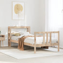 sengeramme med sengegavl 75x190 cm massivt fyrretræ