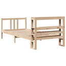 sengeramme med sengegavl 90x190 cm massivt fyrretræ