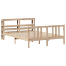sengeramme med sengegavl 120x200 cm massivt fyrretræ hvid