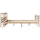 sengeramme med sengegavl 120x200 cm massivt fyrretræ hvid