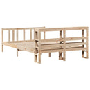sengeramme med sengegavl 120x200 cm massivt fyrretræ hvid