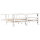 Sengeramme med hovedgærde uden madras Hvid 200x200 cm