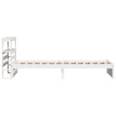 sengeramme med sengegavl 75x190 cm massivt fyrretræ hvid