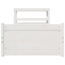 Sengeramme med hovedgærde uden madras Hvid 90x190 cm