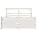 sengeramme med sengegavl135x190 cm massivt fyrretræ hvid