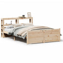 sengeramme med sengegavl 140x190 cm massivt fyrretræ
