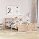 sengeramme med sengegavl 140x190 cm massivt fyrretræ