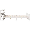 Sengeramme med hovedgærde uden madras Hvid 140x190 cm
