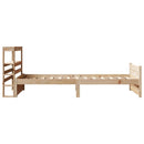 sengeramme med sengegavl 90x200 cm massivt fyrretræ