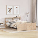 sengeramme med sengegavl 120x200 cm massivt fyrretræ hvid