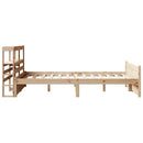 sengeramme med sengegavl 140x200 cm massivt fyrretræ hvid
