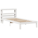 sengeramme med sengegavl 75x190 cm massivt fyrretræ hvid