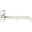 sengeramme med sengegavl 75x190 cm massivt fyrretræ hvid