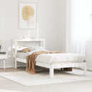 sengeramme med sengegavl 75x190 cm massivt fyrretræ hvid