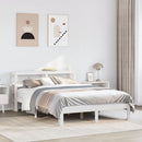 sengeramme med sengegavl 120x190 cm massivt fyrretræ hvid