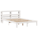 sengeramme med sengegavl135x190 cm massivt fyrretræ hvid